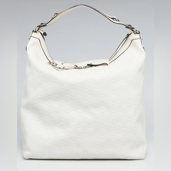 Gucci White Guccissima
Leather Icon Bit Large Hobo. - Picture 1 of 14